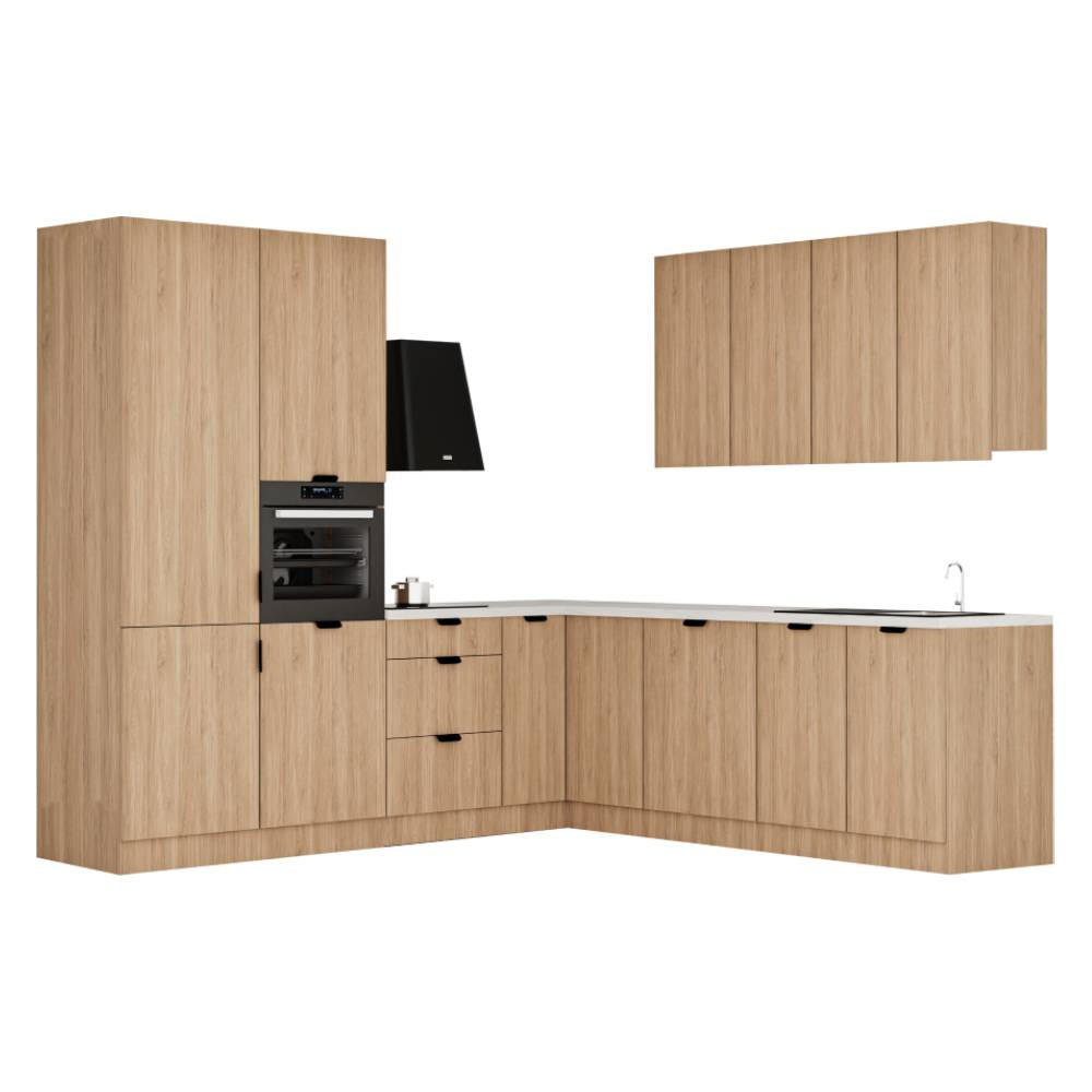 WINKELKÜCHE 265 x 225 cm - Sorento KS15-M265 - in Sonoma Eiche - Sonoma Eiche, Holz (490/247/52cm)