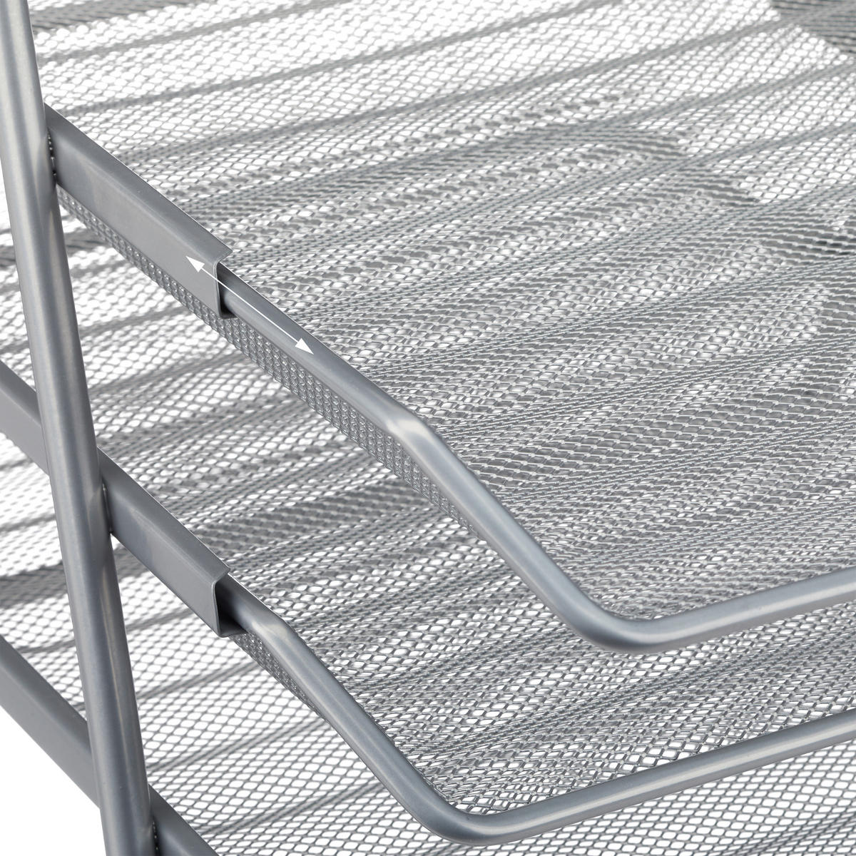 ULOŽENIE dokumentov - strieborná, kov (29.5/27/35.5cm) - Relaxdays