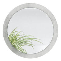 SPIEGEL Globe Beton Oxid Optik - Hellgrau, Holzwerkstoff (50/50/2cm) - Vladon