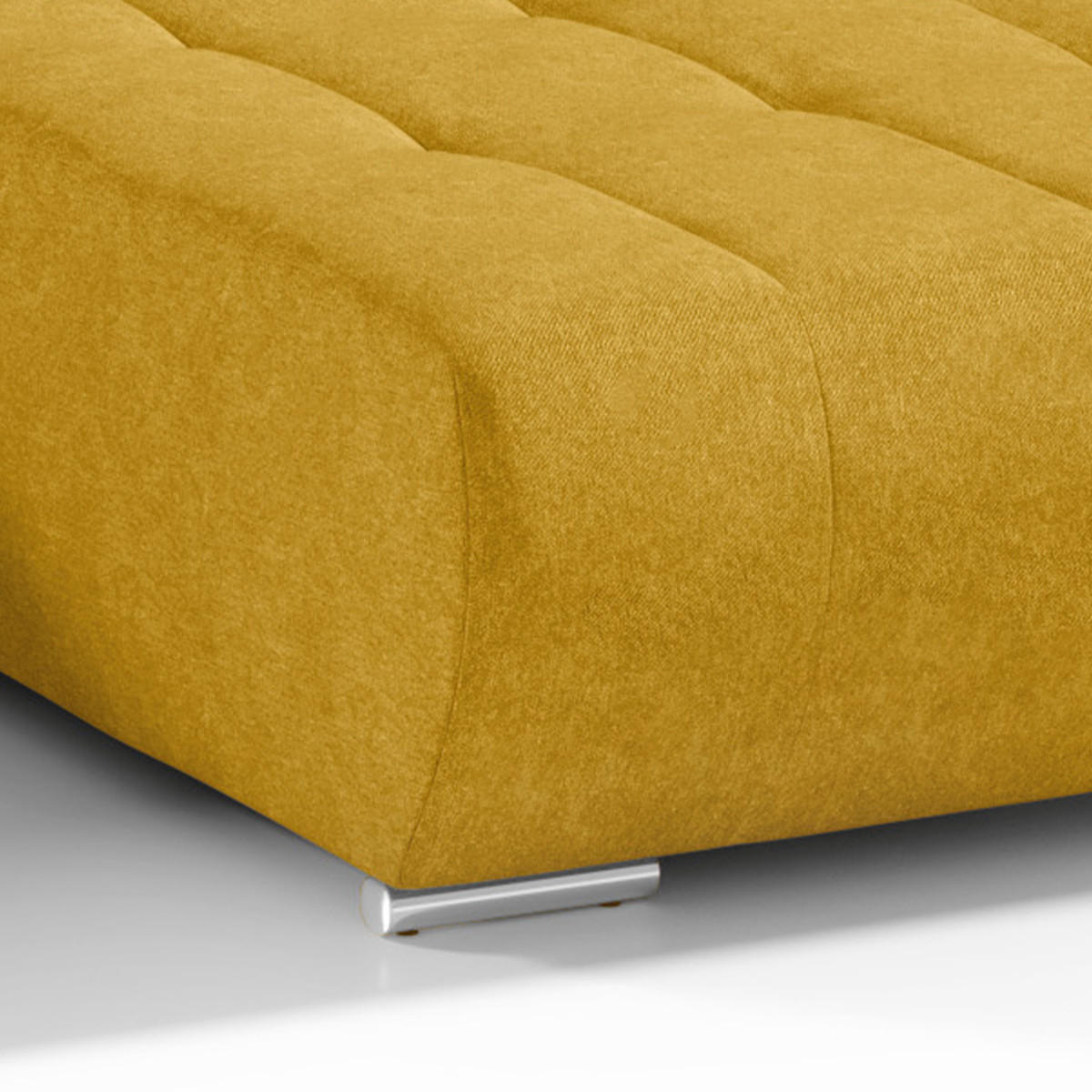 PANORAMASOFA Jonas 5 Sitzplätze Gelb - Gelb, Holzwerkstoff (350/85/185cm) - Petits-meubles