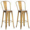 BARHOCKER 2er Set Metall gold - Goldfarben, Metall (44/115/52cm) - CLP