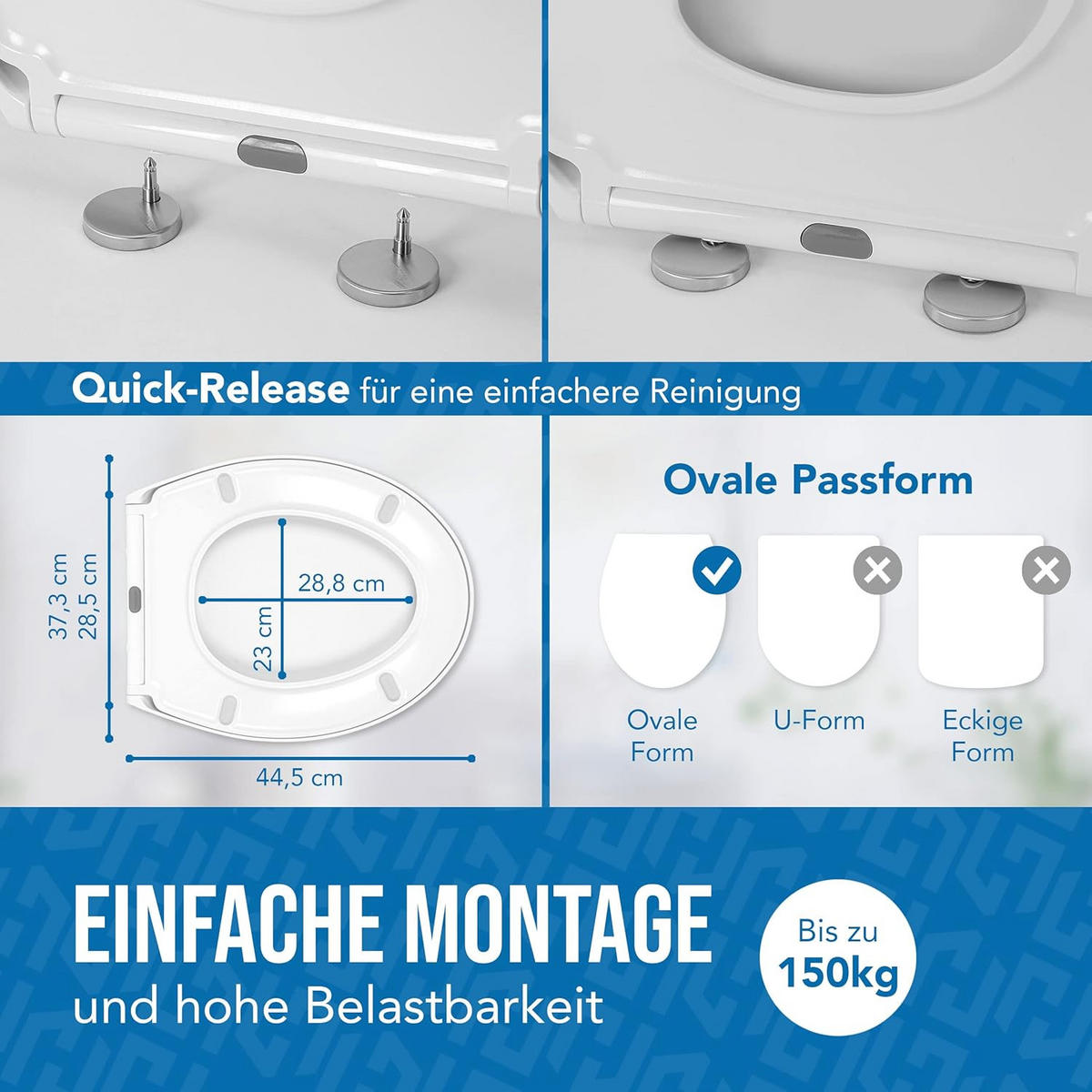 TOILETTENSITZ - Weiß, Kunststoff (37/46/46cm) - Lion Home	