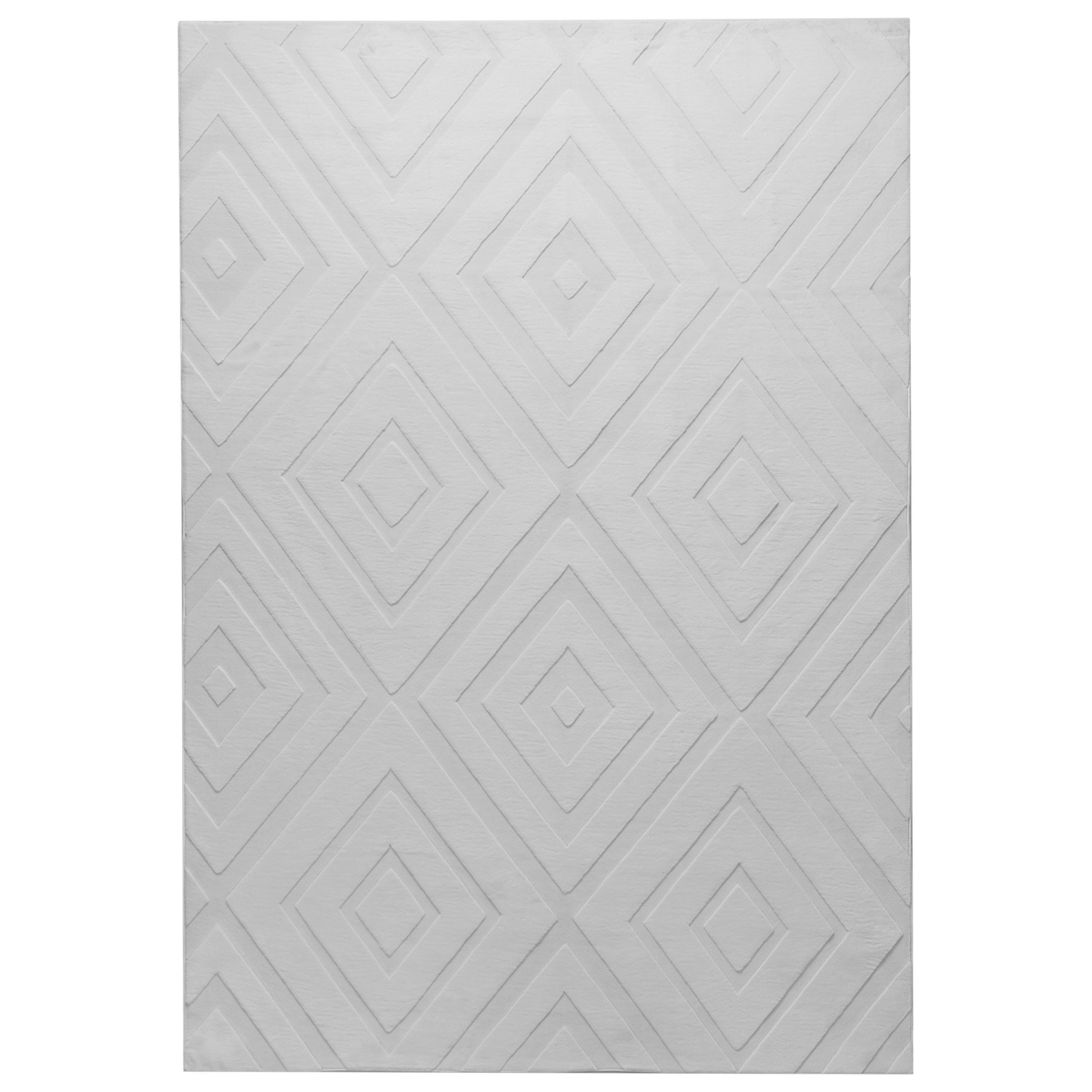 TEPPICH Hellgrau 160/230 cm Borah - Hellgrau/Grau, Textil (160/230cm) - Beliani
