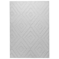 TEPPICH Hellgrau 160/230 cm Borah - Hellgrau/Grau, Textil (160/230cm) - Beliani