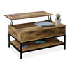 COUCHTISCH - Braun, Holzwerkstoff/Metall (90/86.5/58cm) - Relaxdays