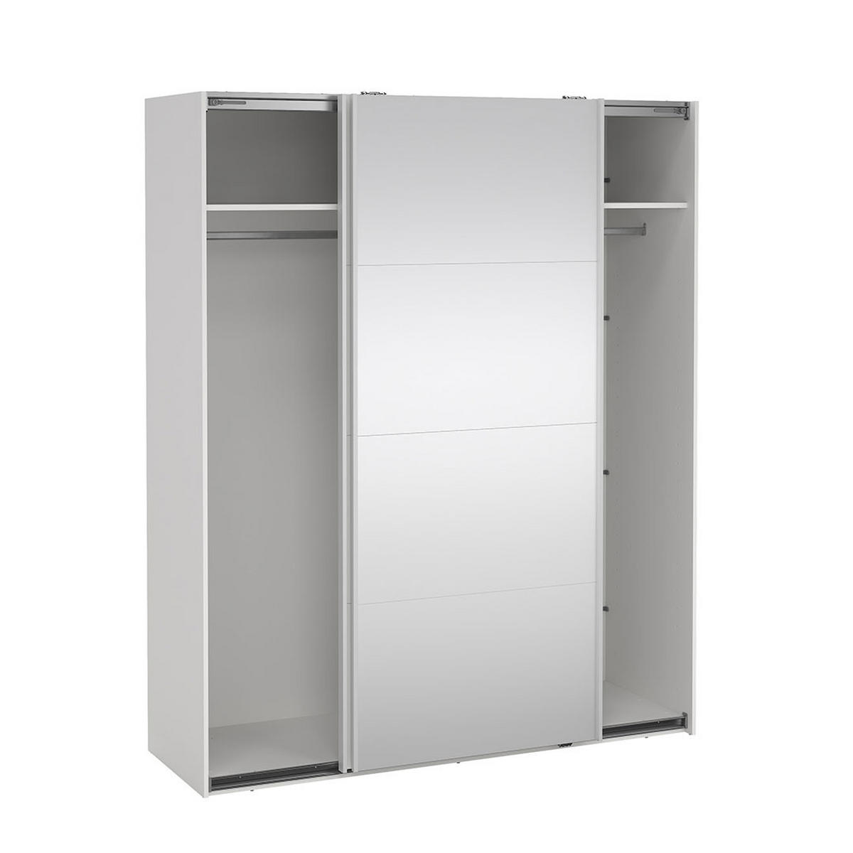 SCHIEBETÜRENSCHRANK, Bergamo, Weiß, Holzwerkstoff, 179 x 67 x 221 cm - Weiß, Holzwerkstoff (179/221/67cm) - ebuy24