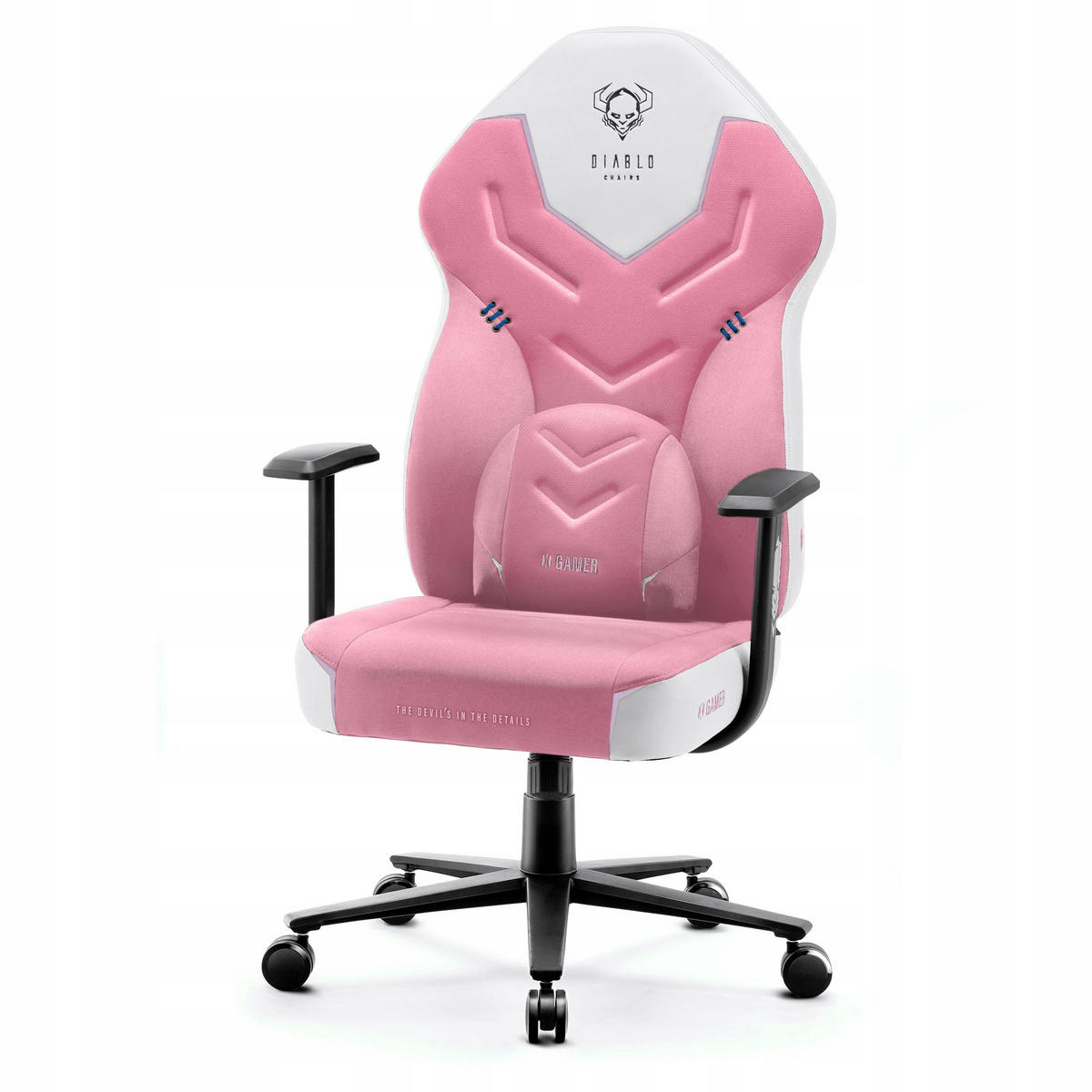 GAMINGSTUHL X-GAMER - Rosa/Weiß, Metall (68/118/56cm) - Diablo Chairs