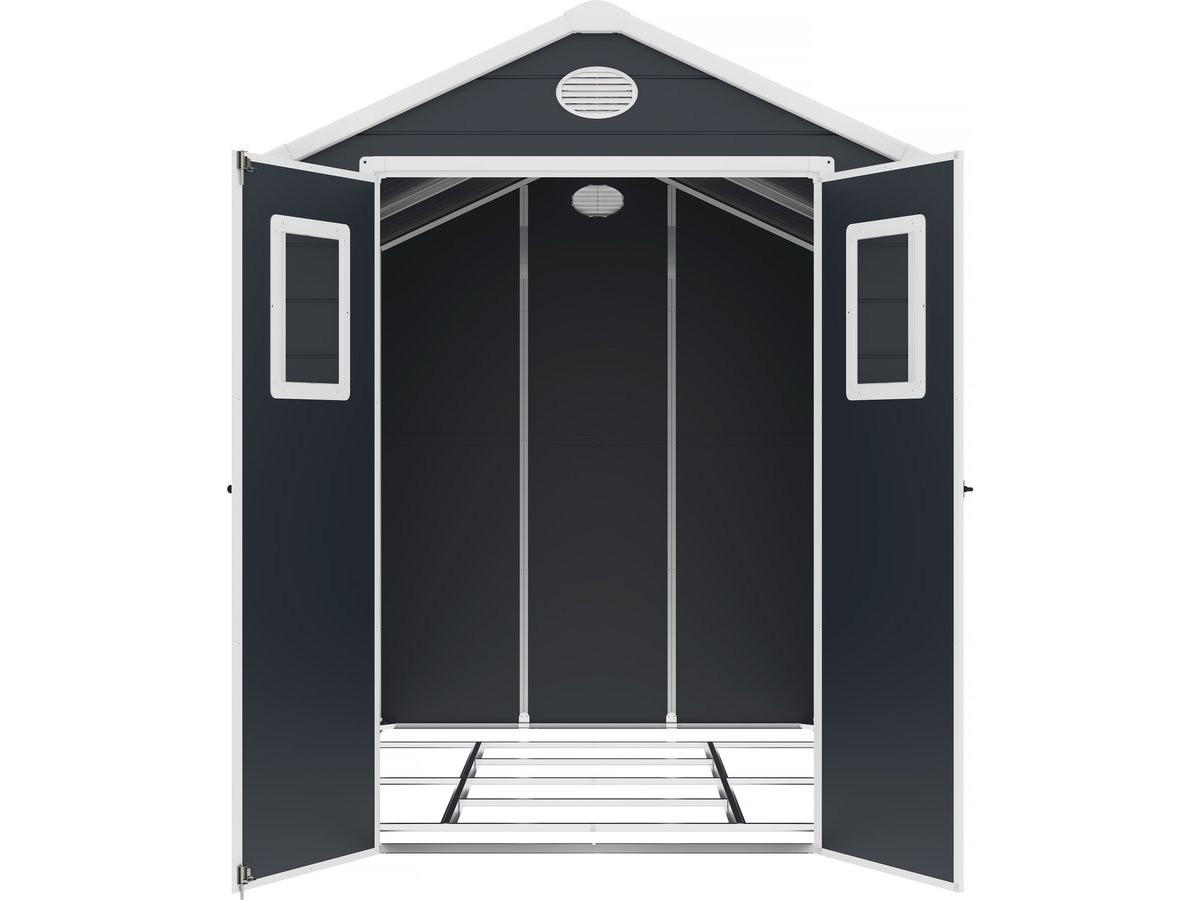 GARTENHAUS AUS HARZ texas - Anthrazit, Naturmaterialien (188/225/278cm) - Habitat Garten