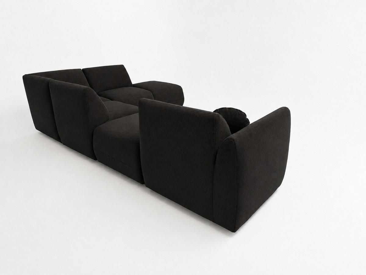 ECKSOFA Cordoba Modulares Rechts Graphitfarbe - Graphitfarben, Textil (352/244cm) - KS Home Concept