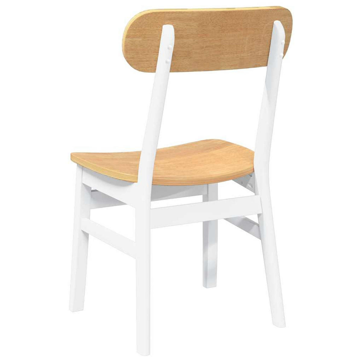 STUHL-SET 2 Stk Schwarzhain 46/81.5/47 cm - Weiß, Holz (46/81.5/47cm) - ZMH