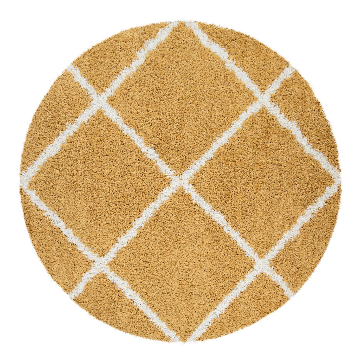 HOCHFLORTEPPICH 120/120 cm Kalmar 441 - Gelb, Textil (120/120cm) - Paco Home