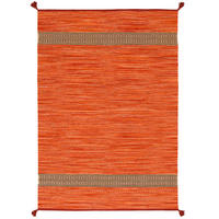 NATUR BAUMWOLLE TEPPICH KELIM TOSKANA - Terracotta, Textil (70/140cm) - Pergamon
