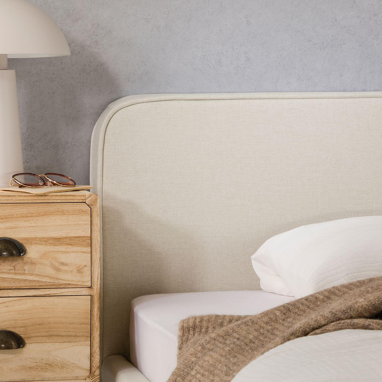 POLSTERBETT MARINI 90X200 CM - Creme, Textil (90/200cm) - IDIMEX