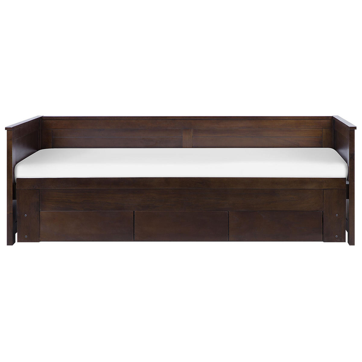 TAGESBETT 90/200 cm Dunkelbraun Cahors - Dunkelbraun, Holz (90/200cm) - Beliani
