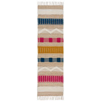 NATURTEPPICH handgewebt Jute-Wolle-Mix skandinavisch WHARFE, Multi 60x230 cm - Multicolor, Textil (60/230cm) - KADIMA DESIGN
