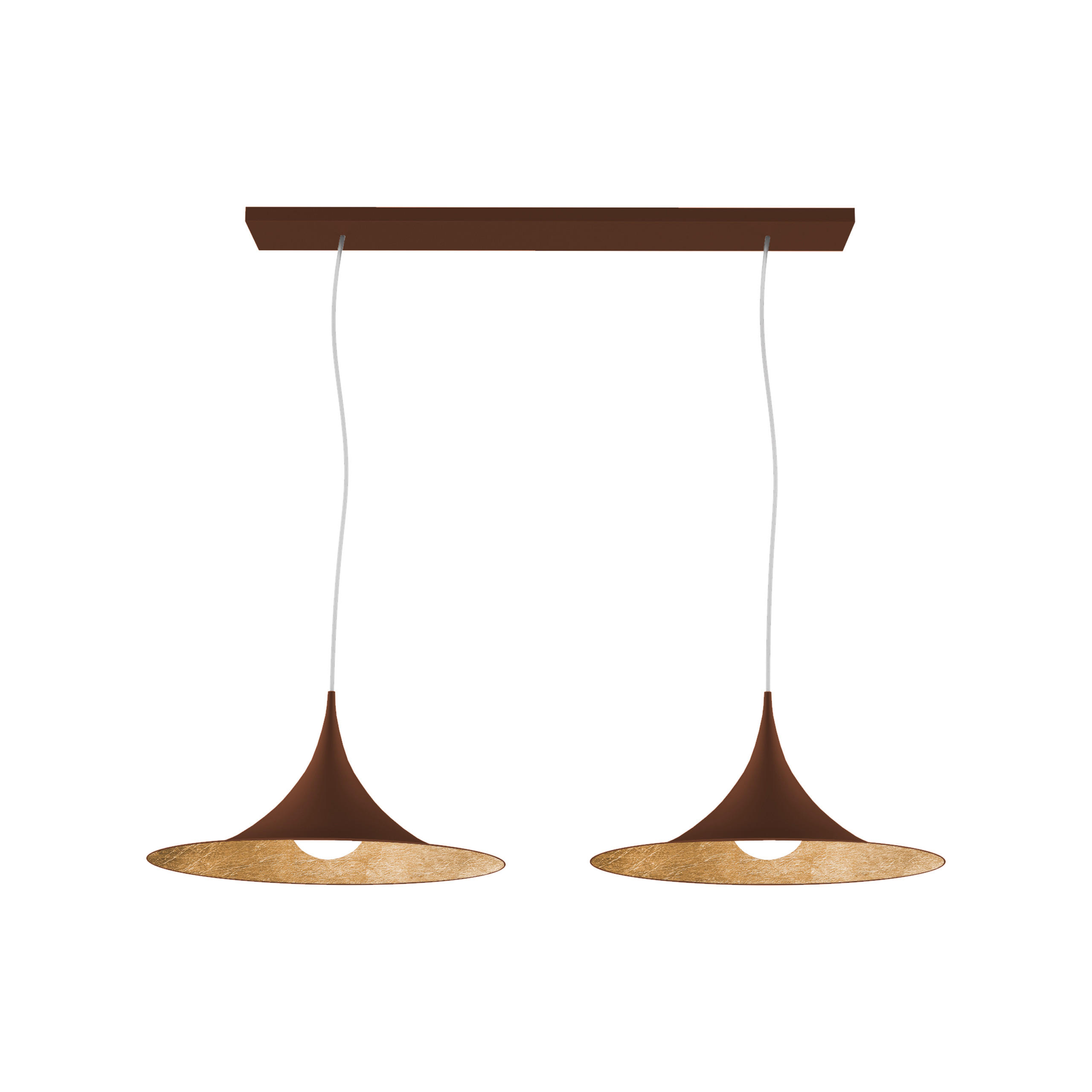 HÄNGELEUCHTE Louie X2 - Goldfarben, Metall (33/70/16cm) - Lumicom