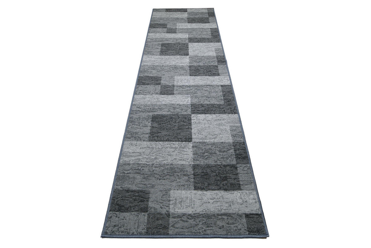 TEPPICHLÄUFER Anti-Rutsch Graphitfarben rutschfest Gummiunterlage 100/900 cm - Graphitfarben, Textil (100/900cm) - Tapiso