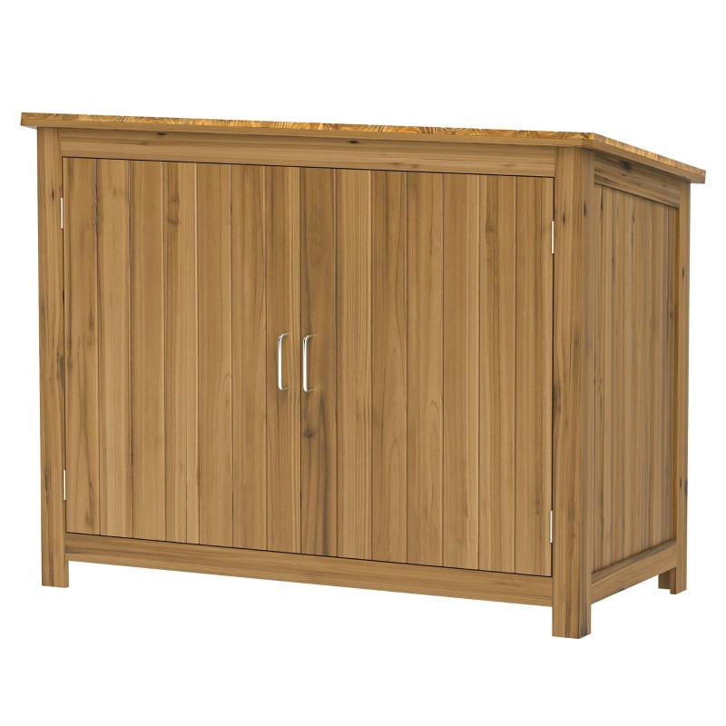 GARTENSCHRANK Holz Braun - Braun, Holz (50/85/110cm) - ComfortXL