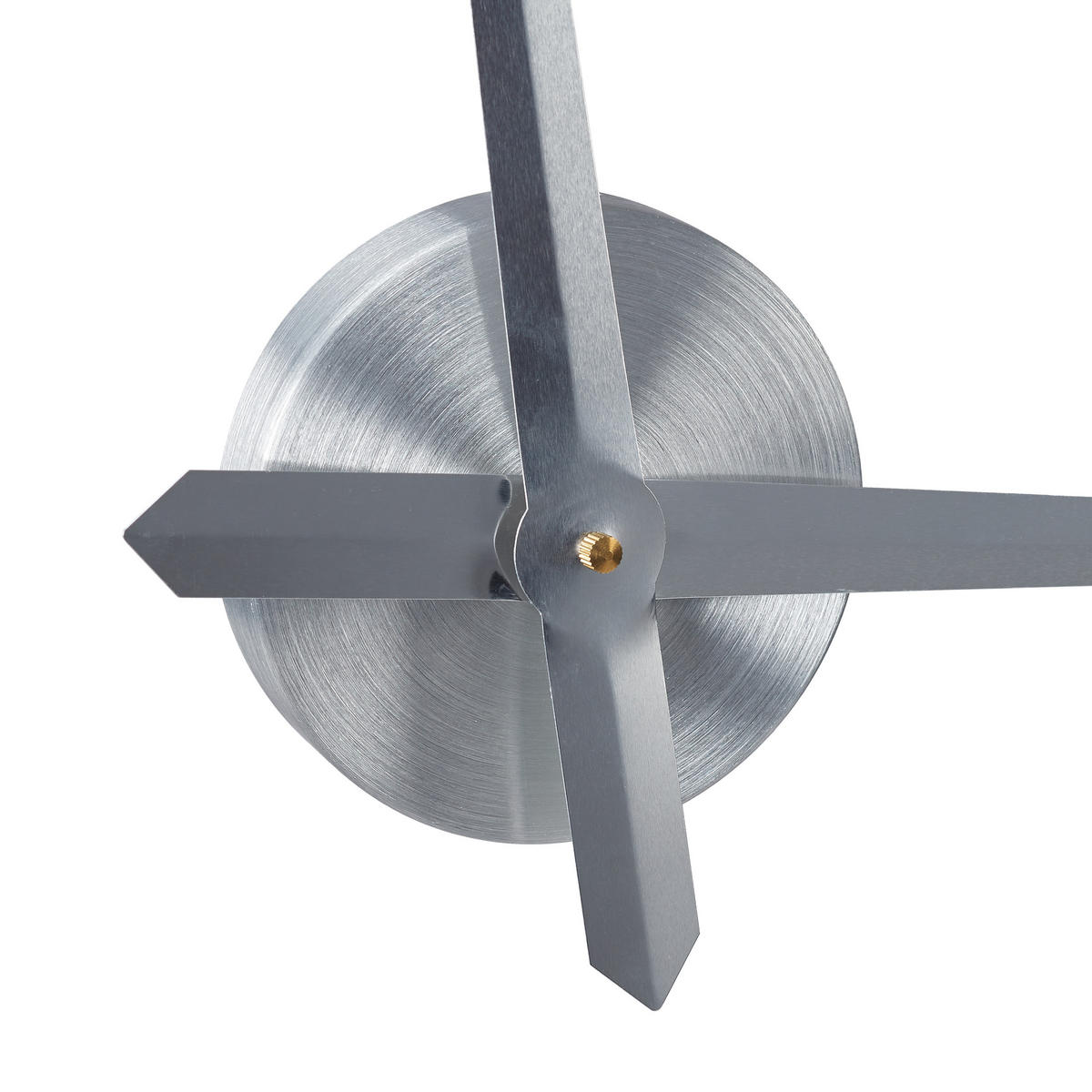 WANDUHR - Silberfarben, Kunststoff/Textil (110/110/3.5cm) - Relaxdays