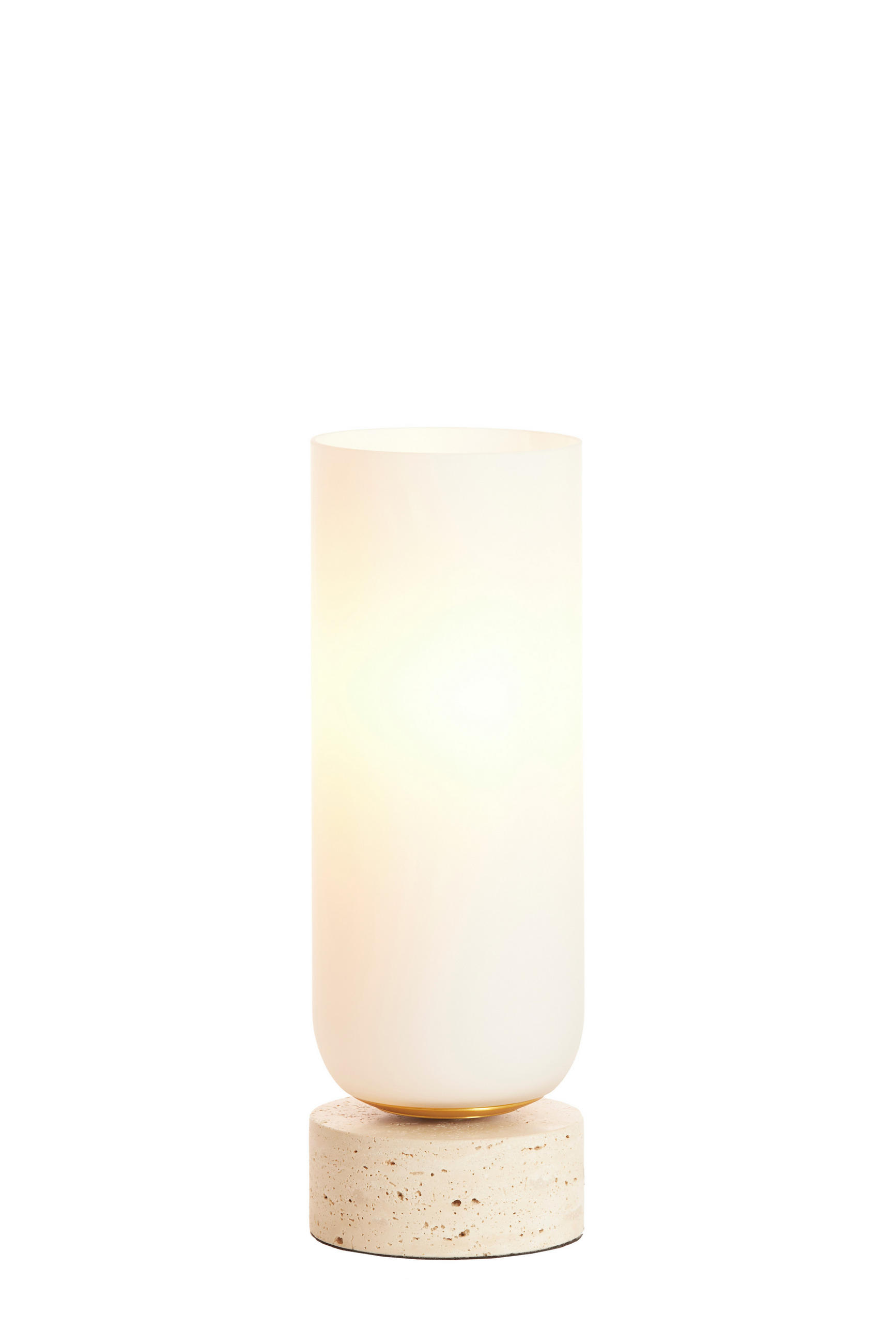 TISCHLAMPE Rylano Weiß Ø12/35 cm - Weiß, Glas (12/12/35cm) - Light & Living
