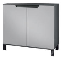 KOMMODE Sylt Hellgrau Seidenmatt - Greige, Holzwerkstoff (92.5/84.5/35cm) - Vladon
