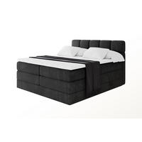BOXBETT mit Matratze H3/H4 - FAMA KING - 180x200 cm Schwarz Casablanca - Schwarz, Holzwerkstoff (180/200cm) - ALTDECOR