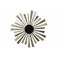 WANDDEKO Gold 110/110 cm - Silberfarben/Goldfarben, Metall (3/110/5cm) - KUNSTLOFT
