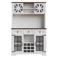 BUFFETSCHRANK Smart Weiß 120/40/180 cm - Weiß, Holz (120/180/40cm) - PANGIVO