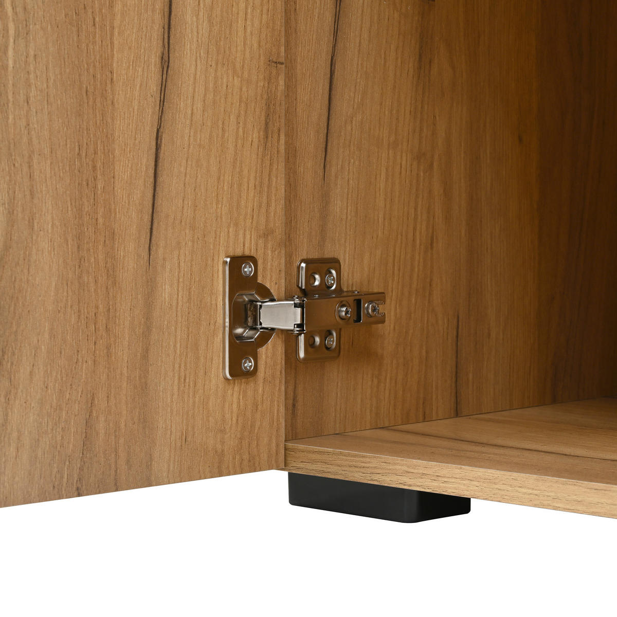 SCHUHSCHRANK aus Spanplatte 140x35x139cm in Natur mit Sitzbank & Spiegel - Naturfarben, Holzwerkstoff (140/139/35cm) - Modfu