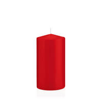 STUMPENKERZEN Rot Ø 78 x 150 mm, 8 Stück - Rot, Paraffin (8/15cm) - Wiedemann Kerzen