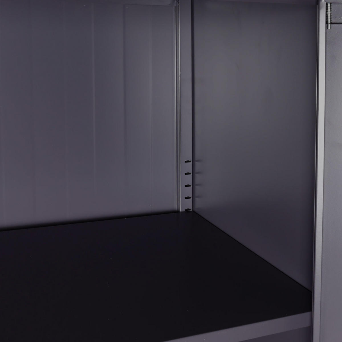 AKTENSCHRANK Grau - Grau, Metall (90/185/40cm) - MCW