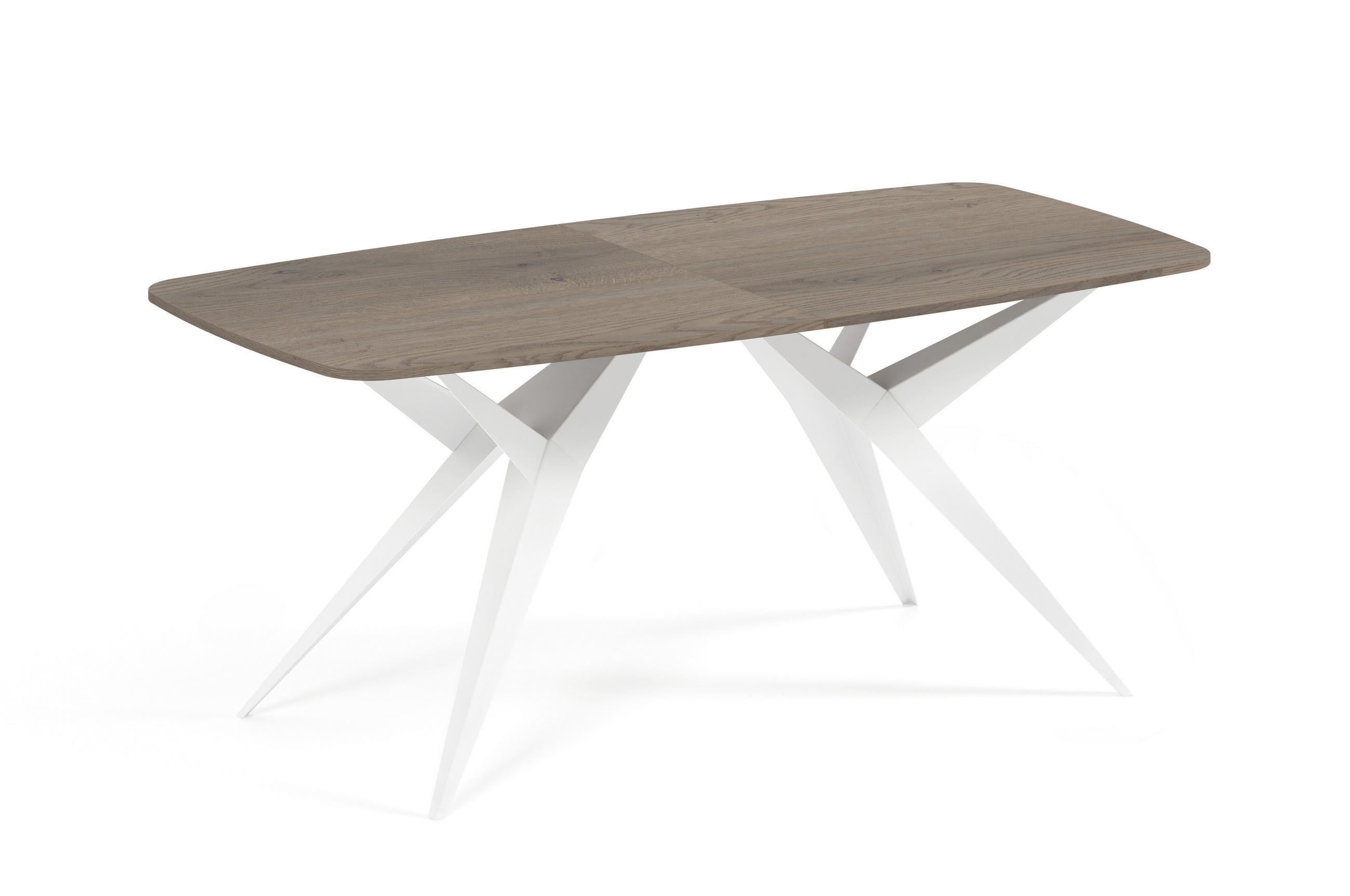 Meblini Esstisch Sand, Weiß 180x76x90 cm
