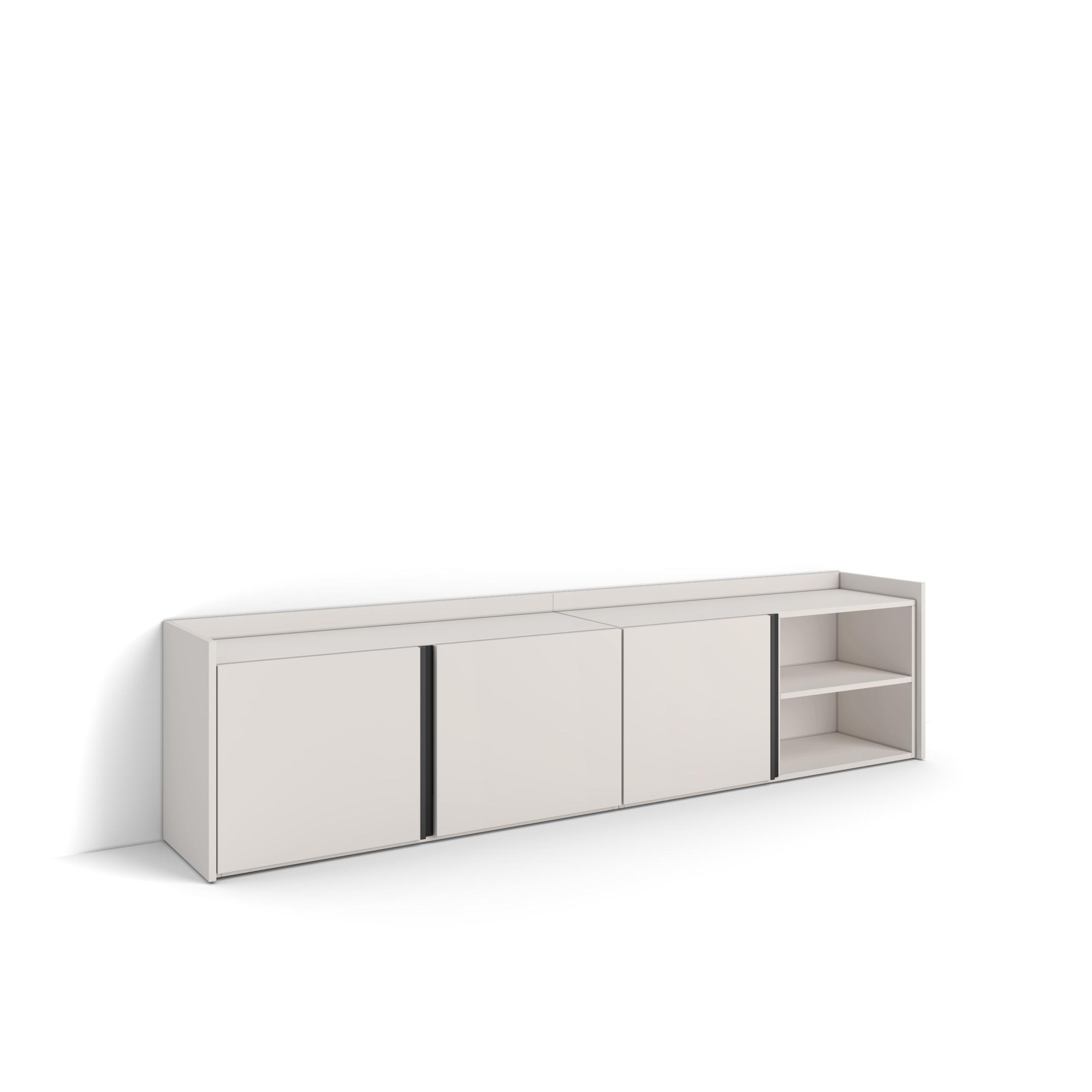 LOWBOARD, Beige, 207/35/50cm - Beige, Holzwerkstoff (207/50/35cm) - Skraut Home