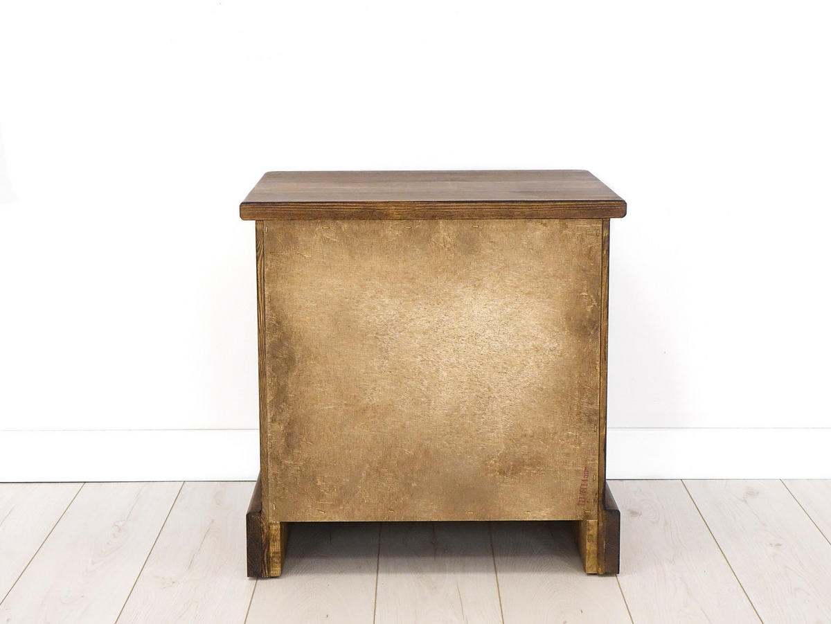 NACHTTISCH aus Massivholz Rustyk 2 - Dunkelbraun, Holz (50/50/40cm) - Seart