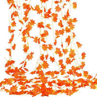 HERBSTGIRLANDE 12-teiliges Set 240 cm - Orange, Kunststoff (5cm)