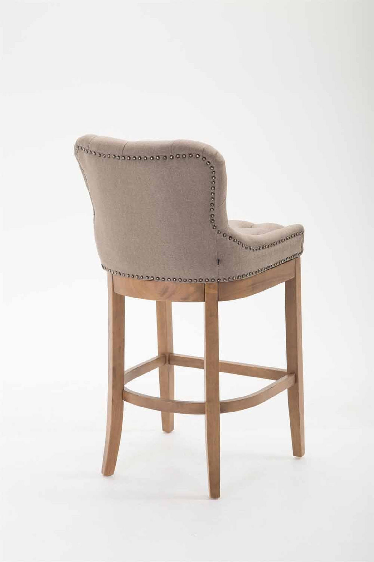 BARHOCKER 2er Set Stoff Taupe - Taupe/Naturfarben, Holz/Textil (55/109/57cm) - CLP