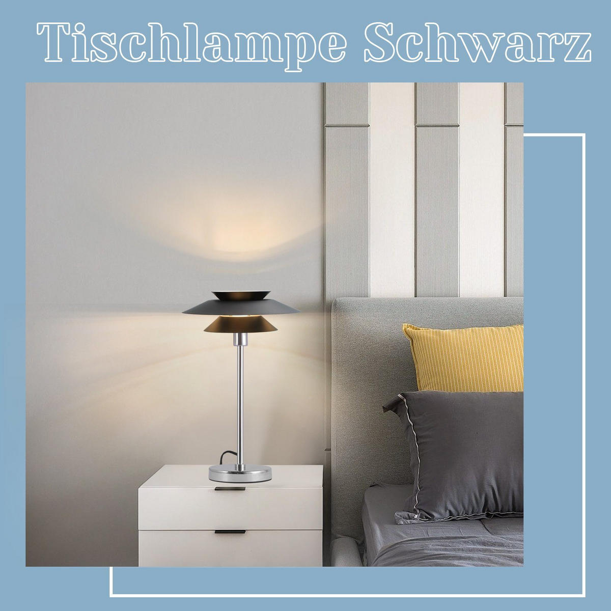 TISCHLEUCHTE Blumenfee 28/28/44.5 cm - Schwarz, Metall (28/28/44.5cm) - Nettlife