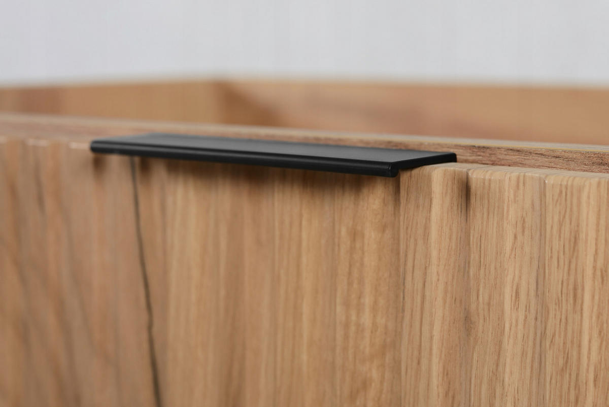 WASCHBECKUNTERSCHRANK MODERN 160 cm mit Arbeitsplatte Farbe: Eichen Craft mit geriffelter Vorderseite Farbe: Eichen Craft - Weiß - Weiß, Holzwerkstoff (160/57/46cm) - Rodan