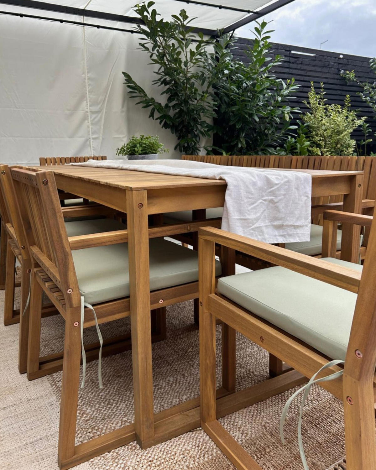GARTENSTUHLKISSEN Hellgrün 46/46 cm Sassari Premium - Hellgrün, Textil (46/5/46cm) - Beliani