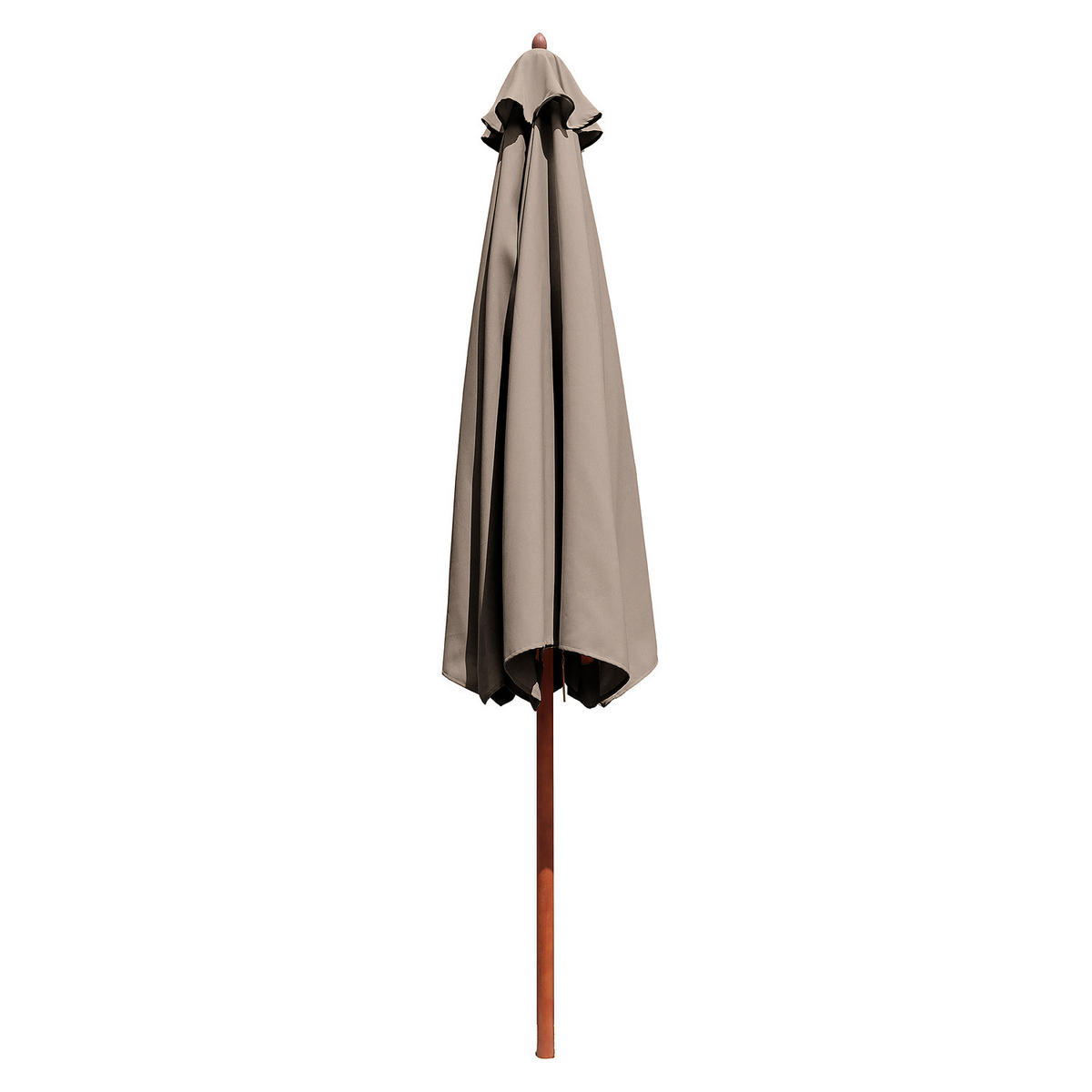 SONNENSCHIRM - Grau - Taupe, Holz/Textil (300/300cm) - home24