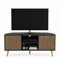 TV-ELEMENT Lesson Schwarz Alina - Dunkelbraun/Schwarz, Holzwerkstoff (120/59.8/45cm) - Decorotika