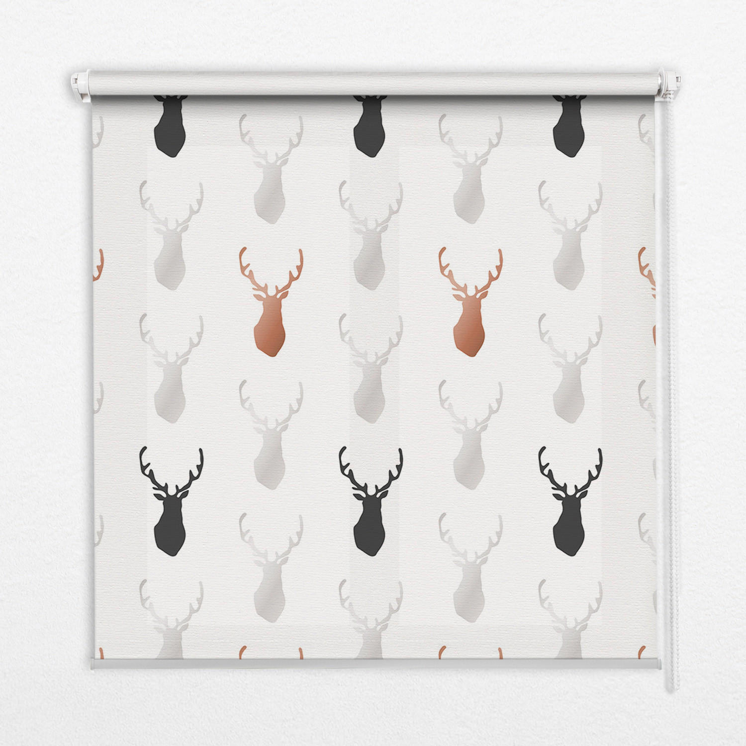 TULUP VNITŘNÍ roleta - okenní roleta - roleta - 80x140 cm - Kreslené jelení hlavy