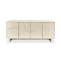 SIDEBOARD FLORA beige, 160 cm, 4 Türen, Melaminbeschichtung - Beige, Metall (160/78/40cm) - Sicaan