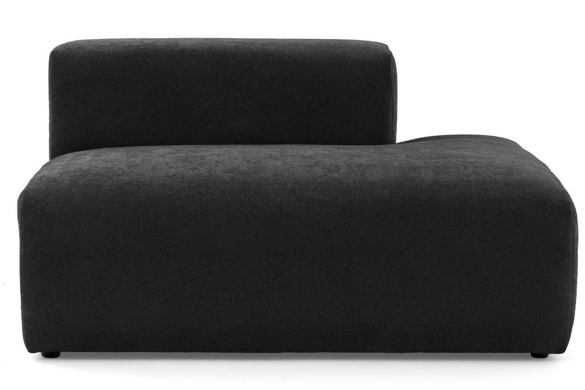 4-SITZER modulares Ecksofa HEAVEN SET 3 Rechts, Breite 270 cm Webstoff Schwarz - Schwarz, Holz/Kunststoff (270/245cm) - Muffo