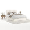 POLSTERBETT Vienna mit Stauraum 200/200 cm Creme im Alta Stoff - Creme/Schwarz, Holz/Holzwerkstoff (200/200cm) - AltaBeds