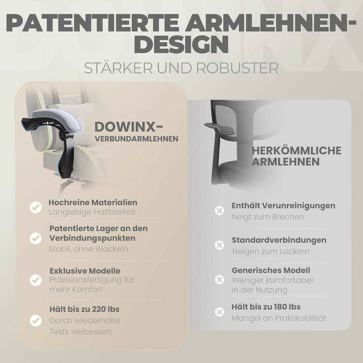 GAMING Stuhl mit Fußstütze Grau & Grün - Multicolor, Textil (63/26.5/84cm)