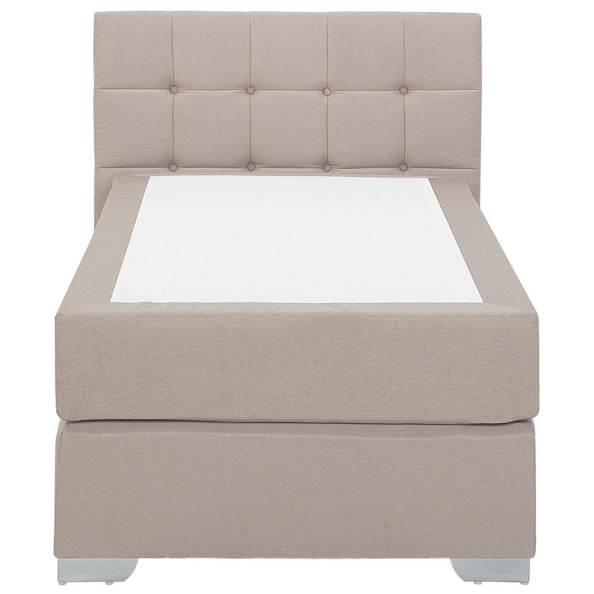 BOXSPRINGBETT 90/200cm Sandbeige Admiral - Beige, Textil (90/200cm) - Beliani