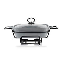 AUFLAUFFORM Modern Kitchen Grau 36/23/12 cm Keramik - Grau, Keramik (23/12/36cm) - Mondex