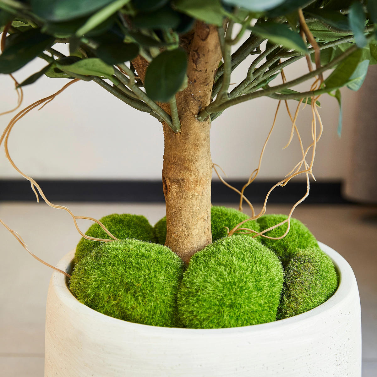 KUNSTBAUM Künstlicher Ficus Panda – Tiberia 70 cm - Grün, Kunststoff (70cm) - aplanta