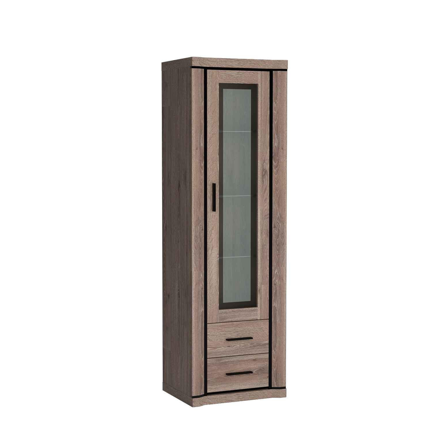 MASSENO VITRÍNA MALAGA 58/192/45 cm Hnědá